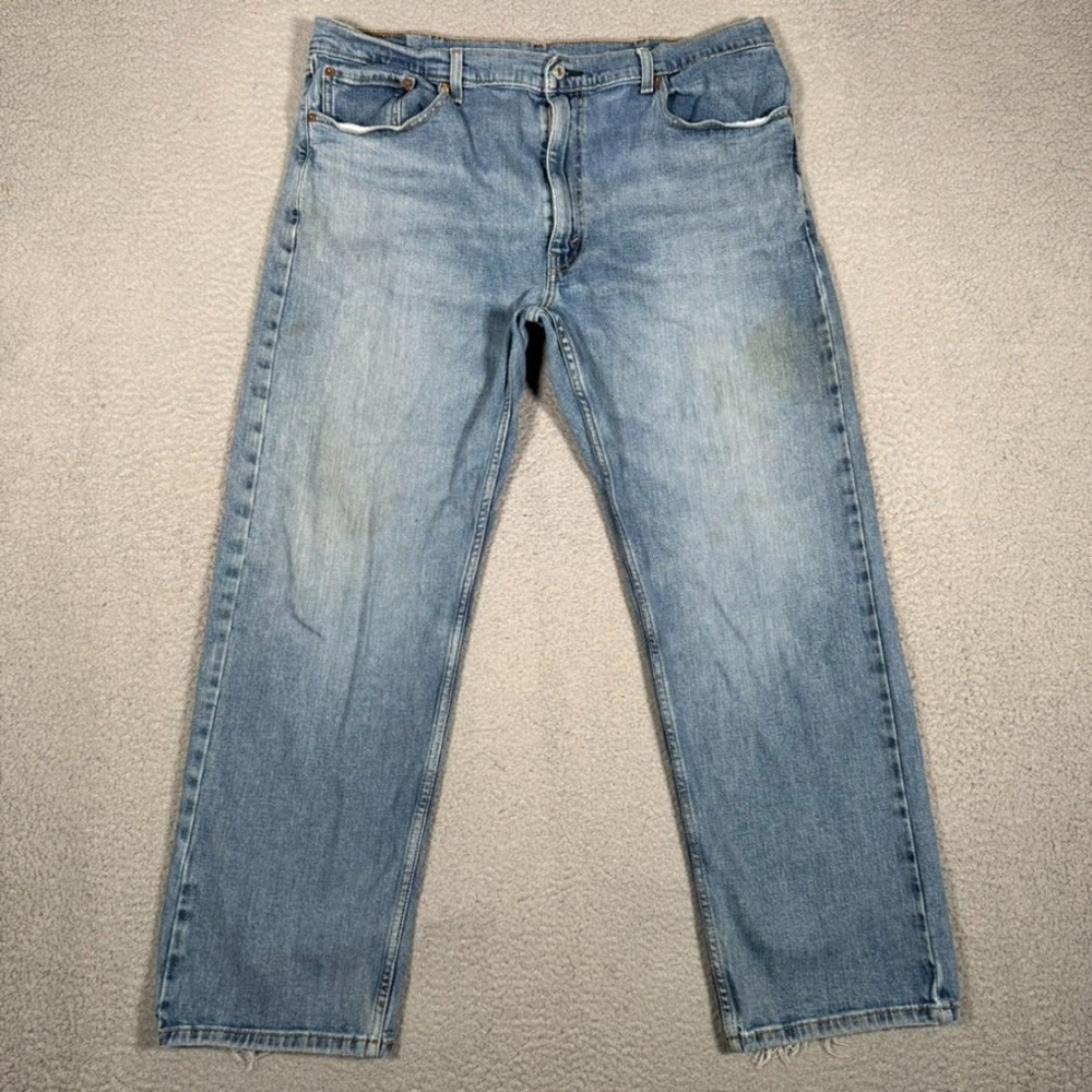 Levis Jeans Mens 38x29 Blue 505 Straight Fit Denim Casual Logo Preppy 5 Pocket